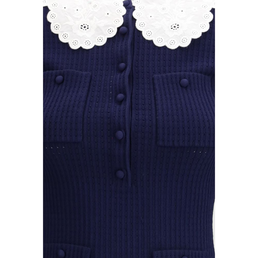 Self-Portrait Blue Viscose Cocktail Women's Dress
