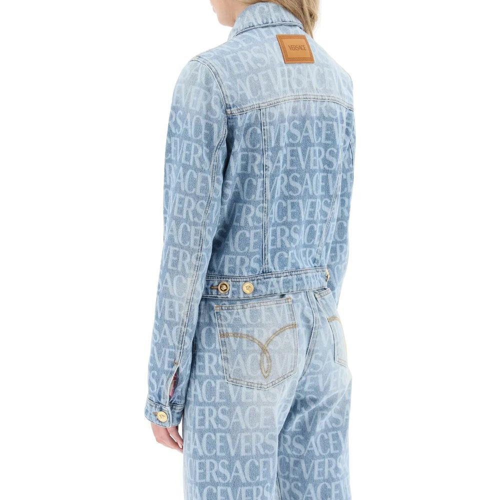 Versace Blue Cotton Denim Women's Jacket
