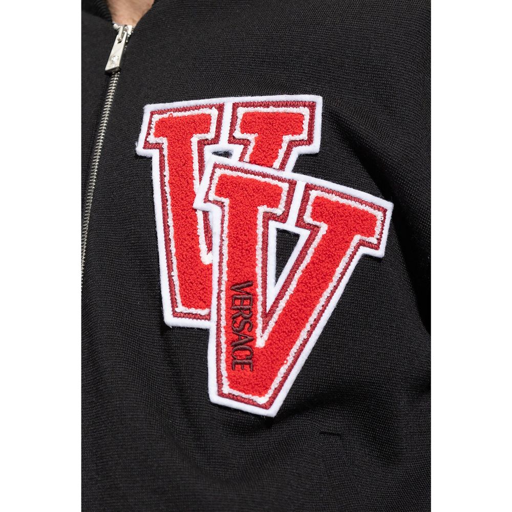 Versace Black Virgin Wool Men's Bomber