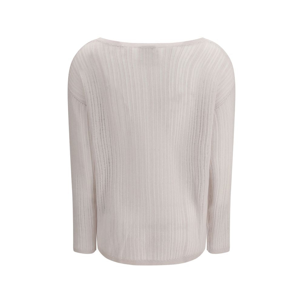Allude White Cashmere Women's Sweater
