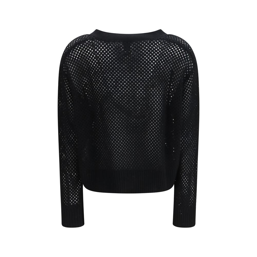 Allude Black Wool Women's Cardigan