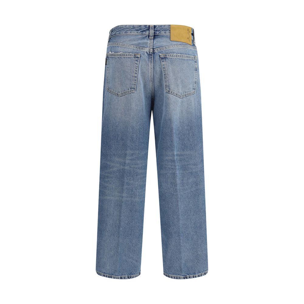 Haikure Blue Cotton Boyfriend Women's Jeans