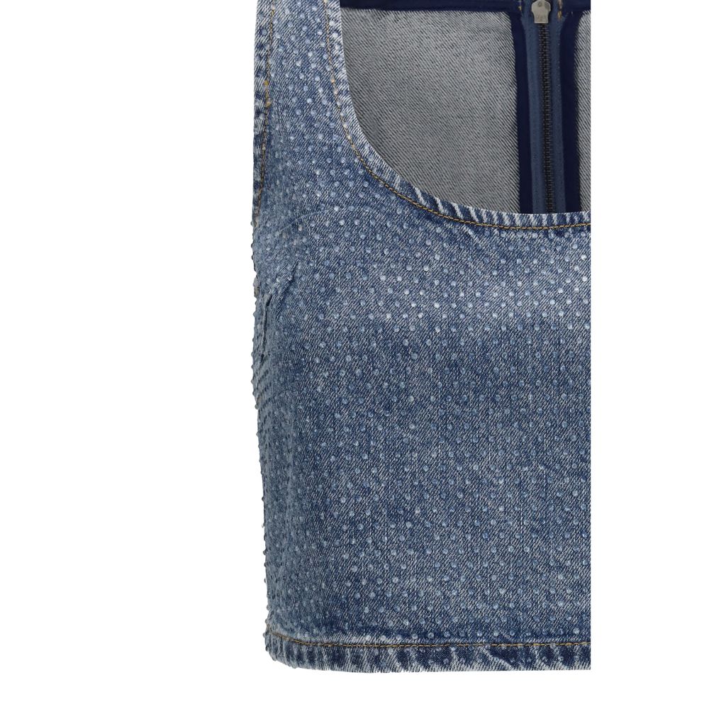 Self-Portrait Blue Denim Women's Shirt