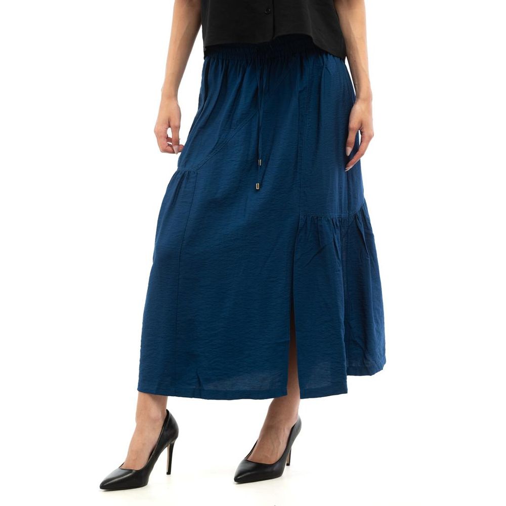 Patrizia Pepe Blue Viscose Long Women's Skirt