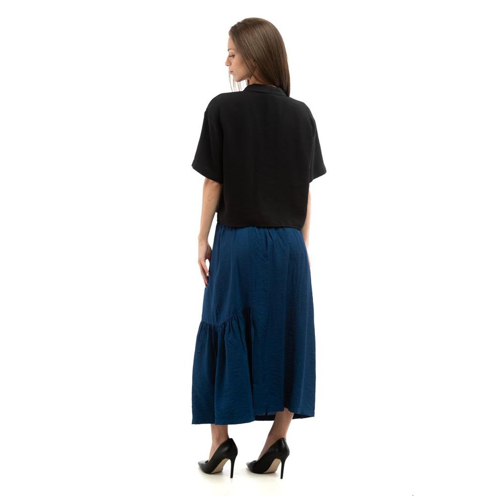 Patrizia Pepe Blue Viscose Long Women's Skirt