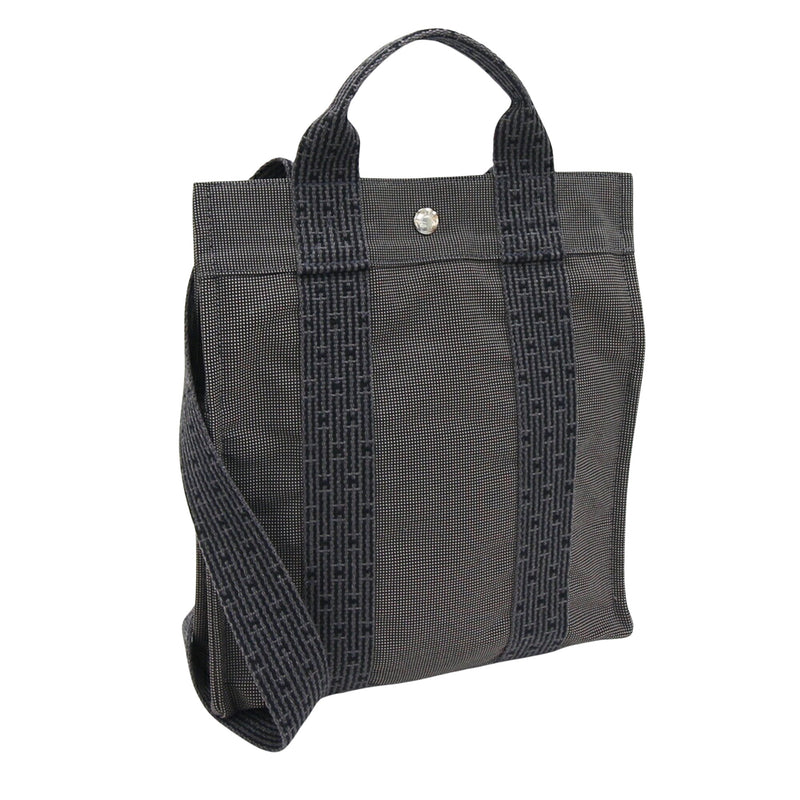 Hermès Herline Grey Canvas Backpack Bag (Pre-Owned)