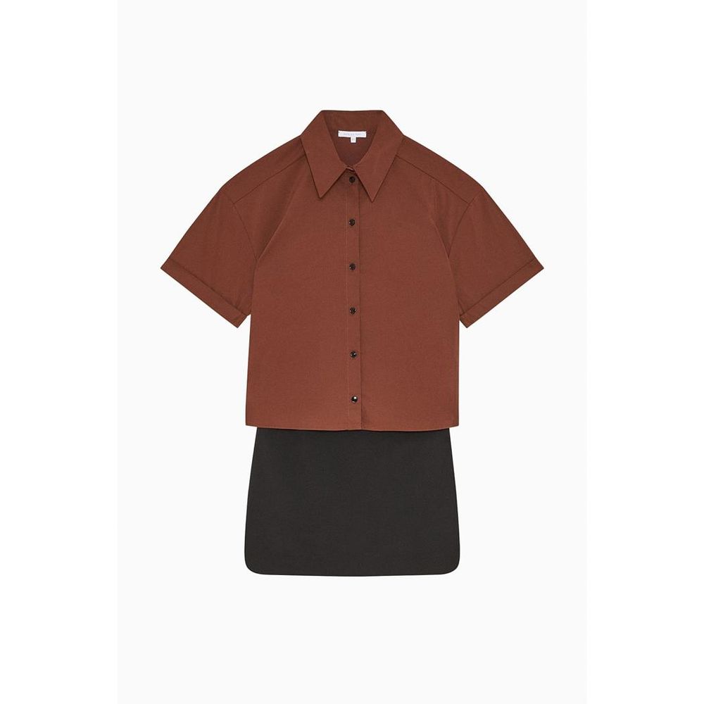 Patrizia Pepe Bicolor Polyester Shortsleeve Women's Shirt