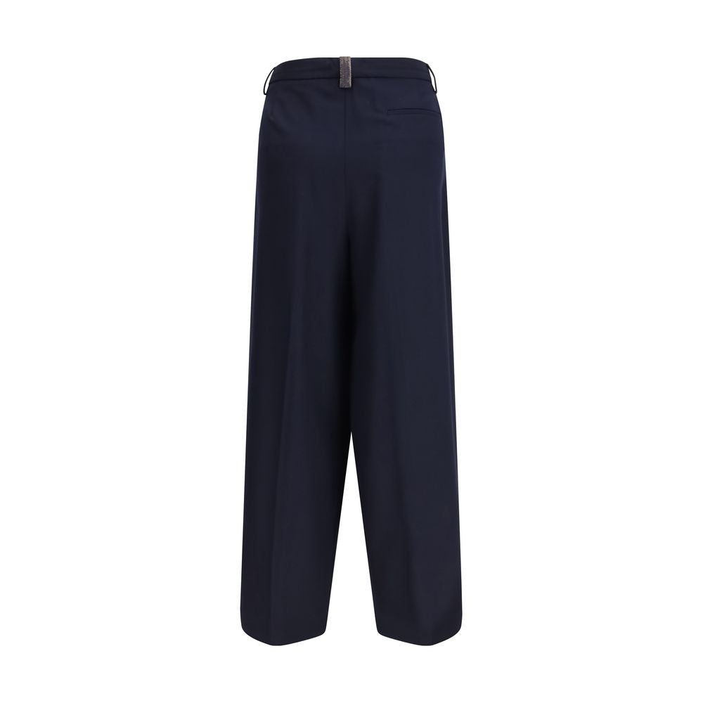 Fabiana Filippi Blue Polyester Casual Women's Pants