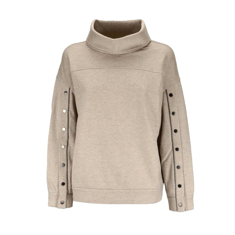 Brunello Cucinelli Beige Cashmere Women's Turtleneck
