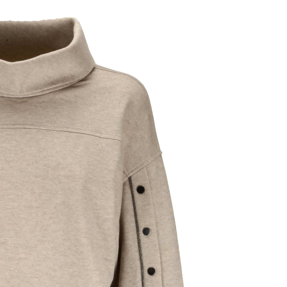 Brunello Cucinelli Beige Cashmere Women's Turtleneck