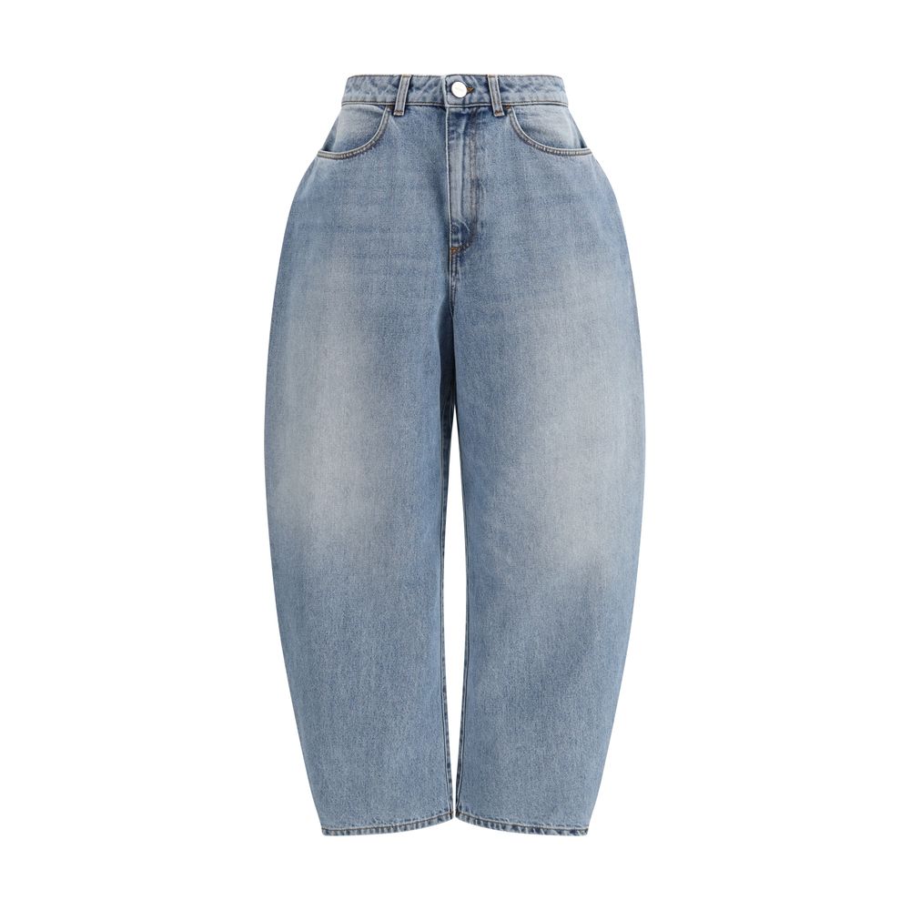 Rohe Blue Cotton Straight-Leg Women's Jeans
