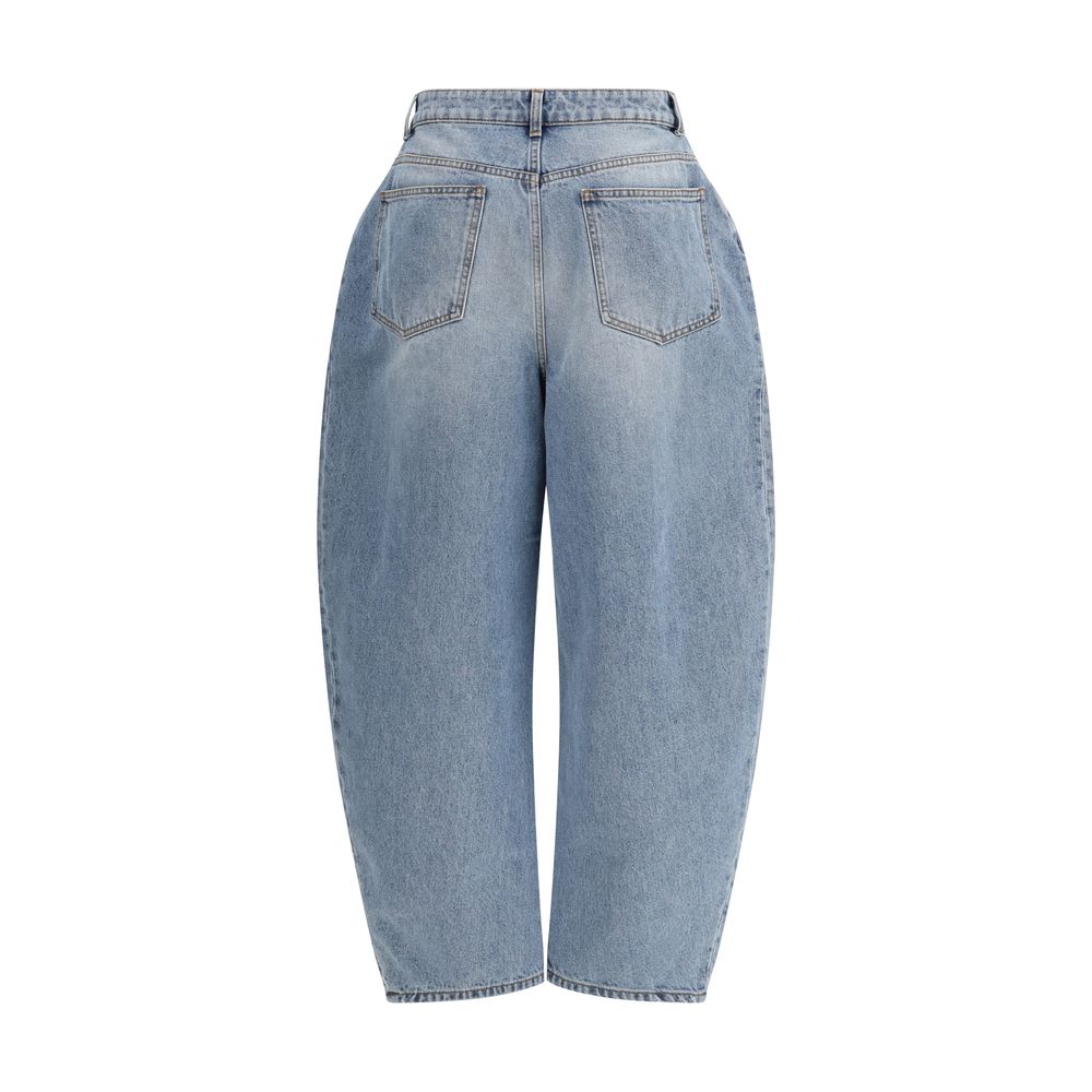 Rohe Blue Cotton Straight-Leg Women's Jeans