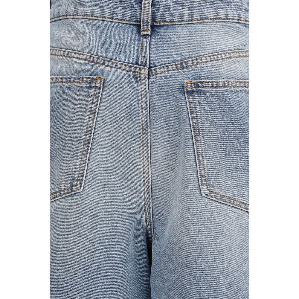 Rohe Blue Cotton Straight-Leg Women's Jeans