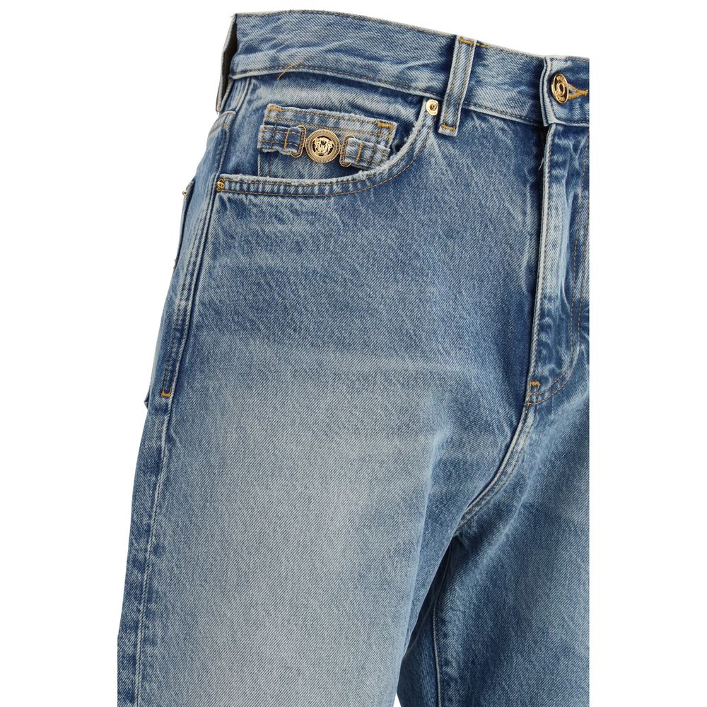 Versace Blue Cotton Jeans Men's Denim