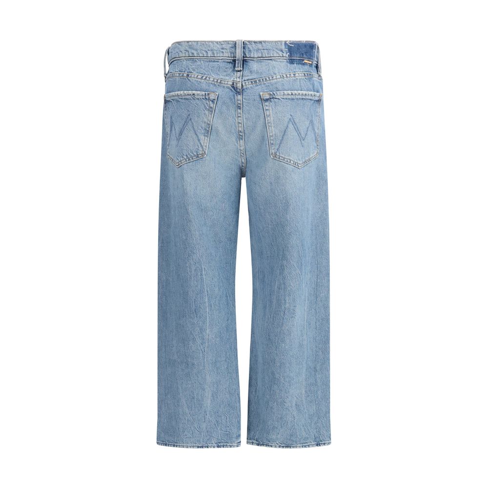 Mother Denim Blue Cotton Straight-Leg Women's Jeans