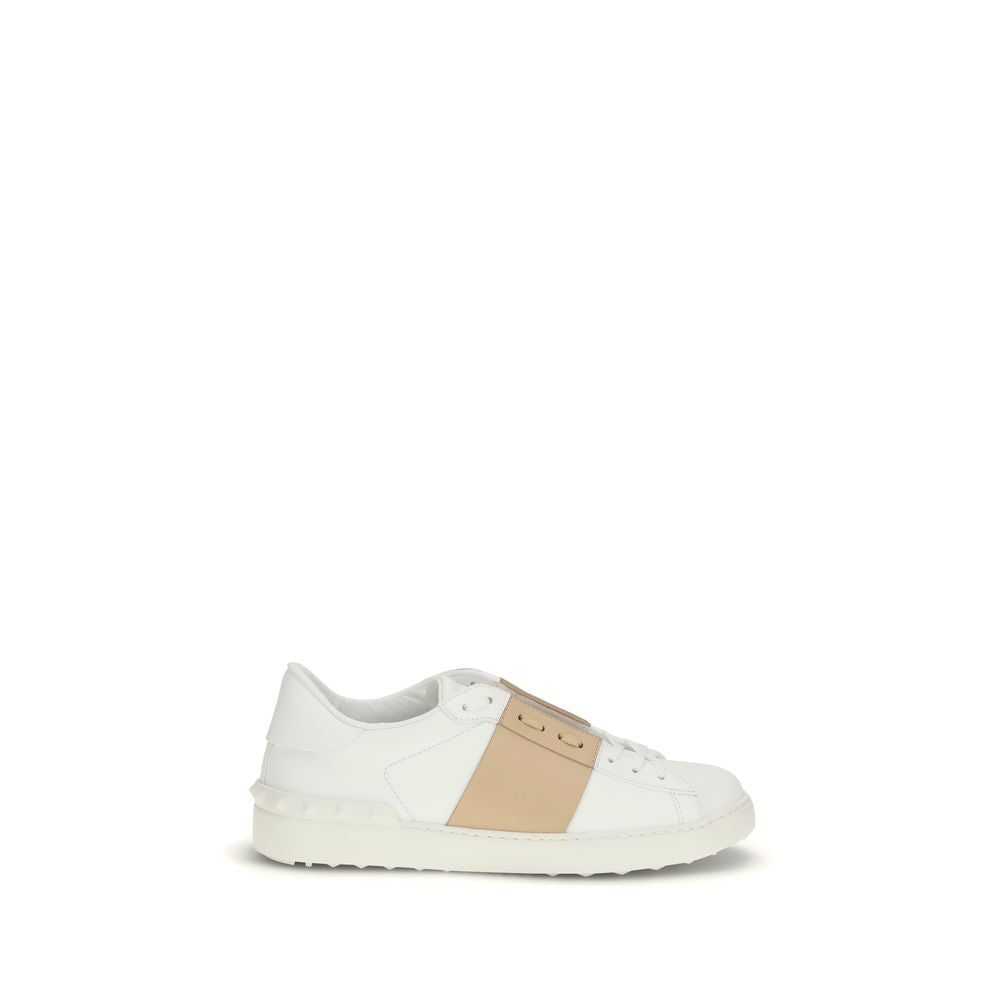 Valentino Garavani White Calf Leather Bos Taurus Low Top Men's Sneakers