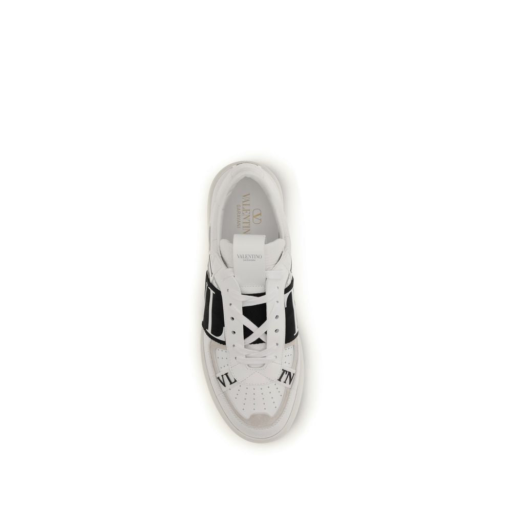 Valentino Garavani White Calf Leather Bos Taurus Low Top Men's Sneakers