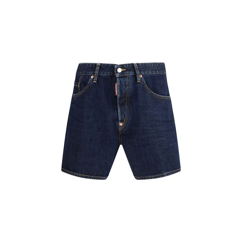 Dsquared² Blue Cotton Bermuda Men's Shorts