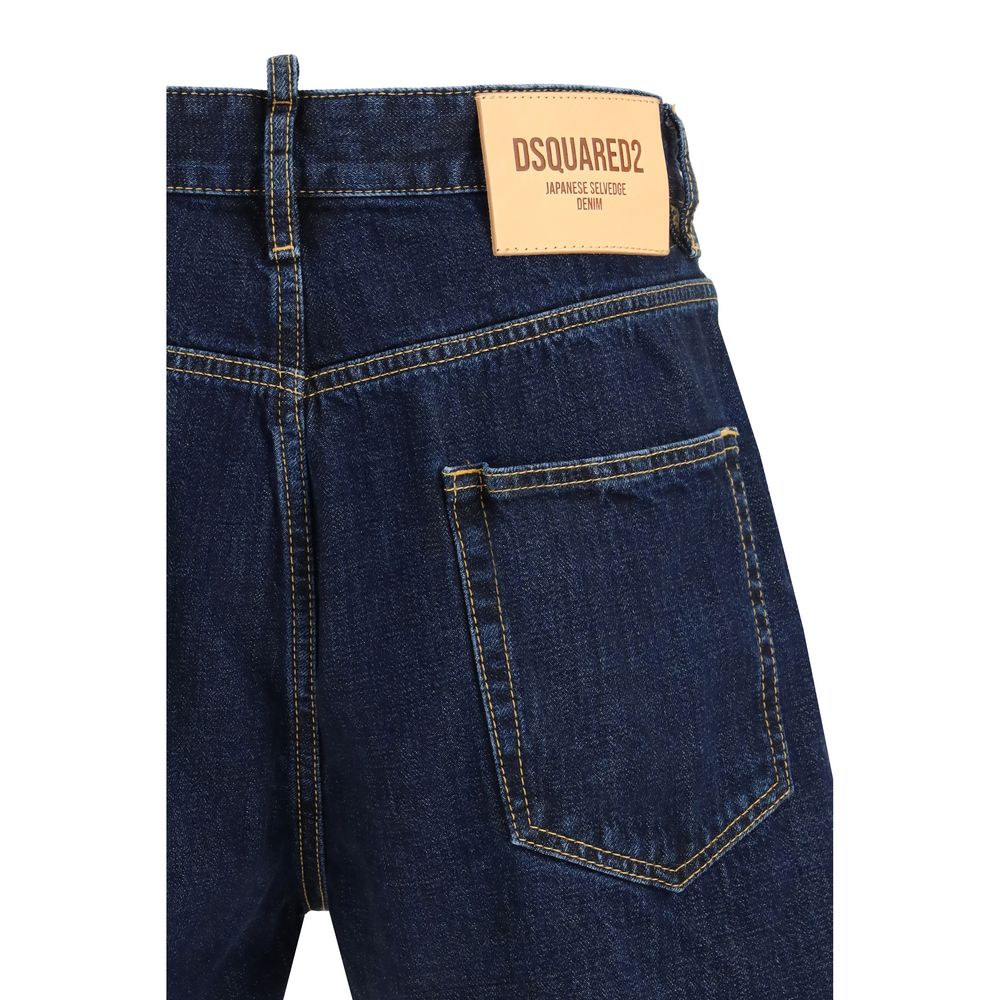 Dsquared² Blue Cotton Bermuda Men's Shorts