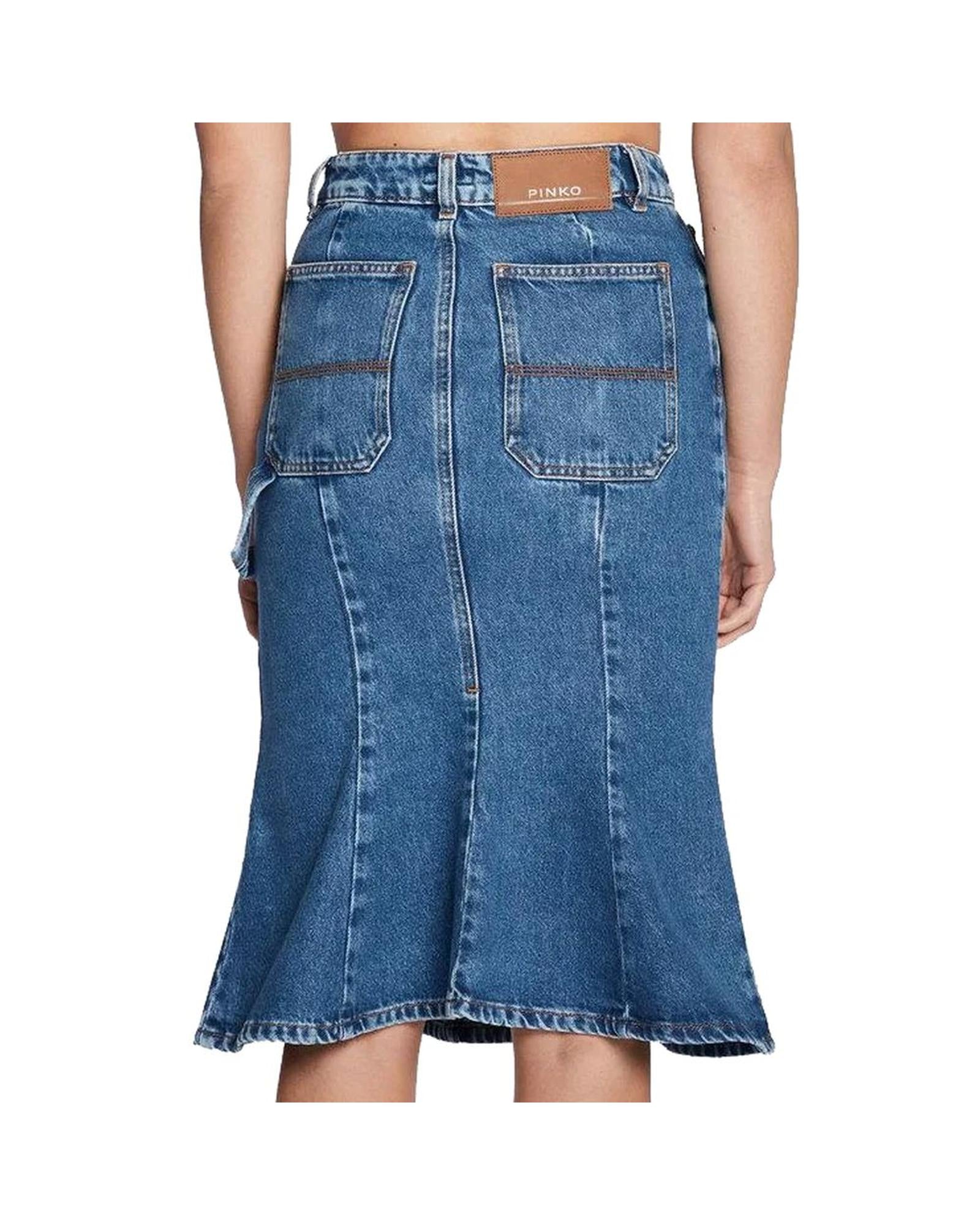 PINKO Blue Denim Women's Skirt