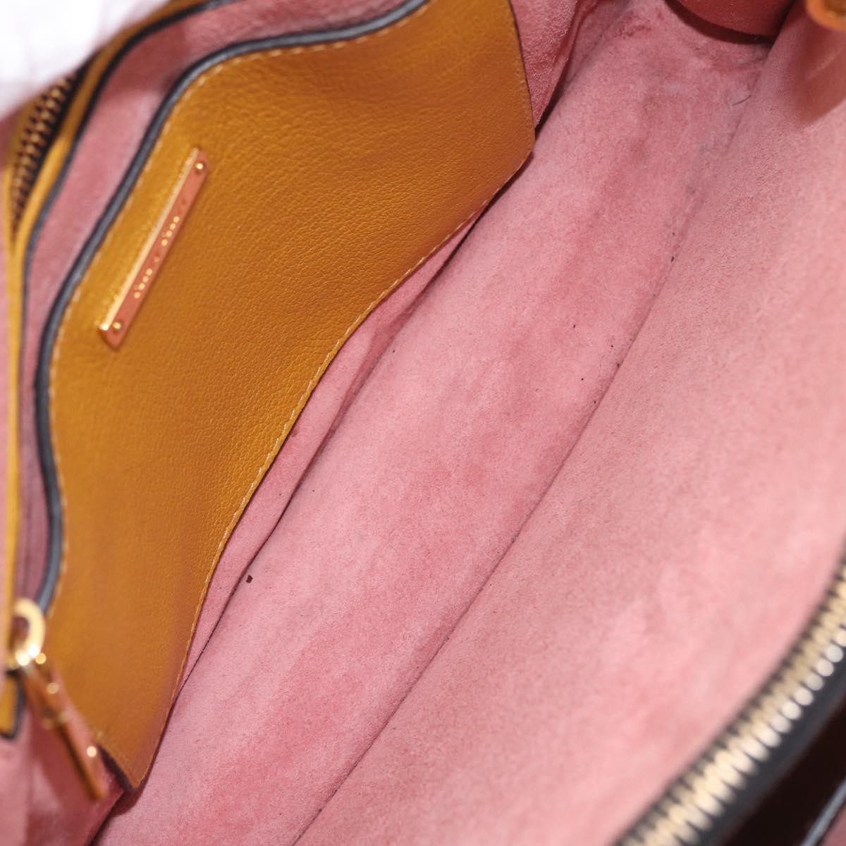 Miu Miu Madras Convertible Compartment Leather Yellow Leather Tote Bag Bag (Pre-Owned)