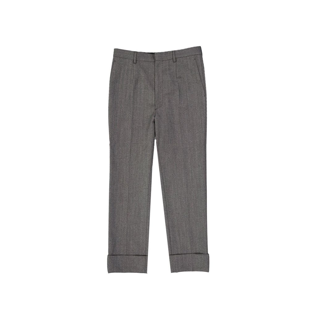Prada Gray Wool Casual Men's Pants
