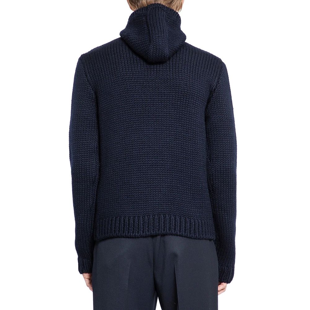 Prada Blue Wool Men's Turtleneck