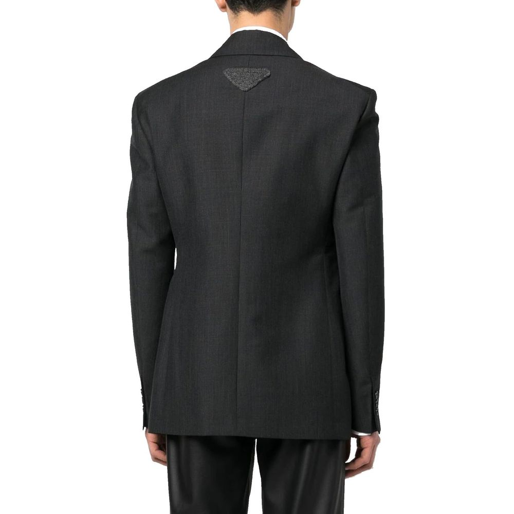 Prada Gray Wool Men's Blazer