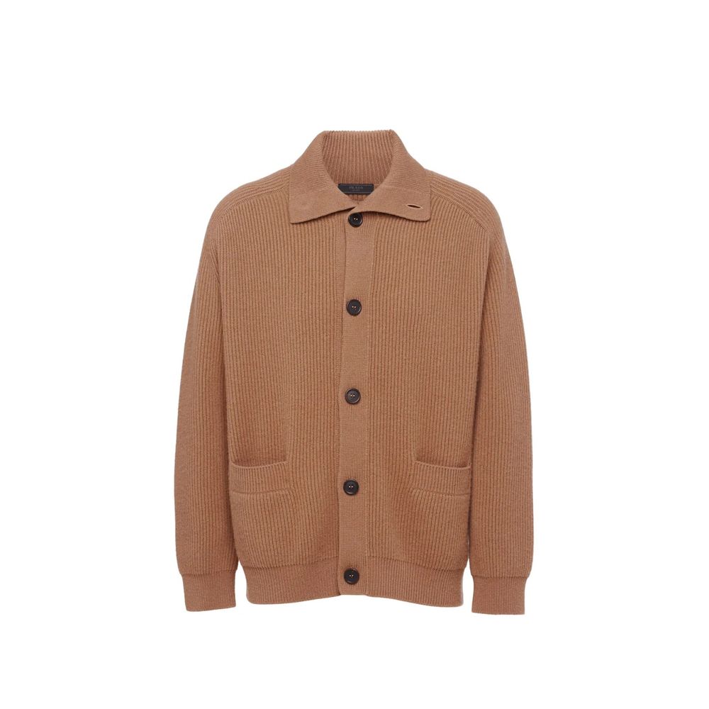 Prada Brown Cashmere Men's Cardigan