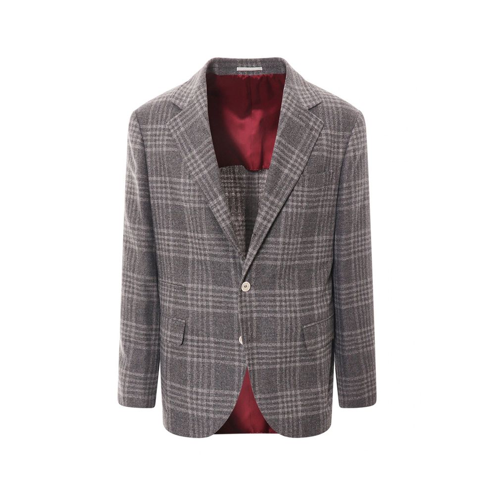 Brunello Cucinelli Gray Cashmere Men's Blazer