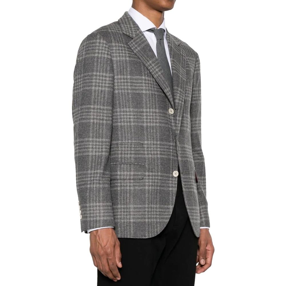 Brunello Cucinelli Gray Cashmere Men's Blazer
