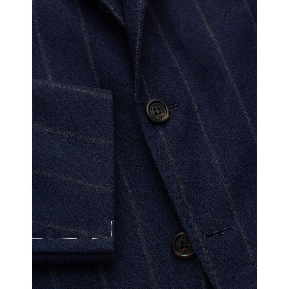 Brunello Cucinelli Blue Virgin Wool Men's Blazer