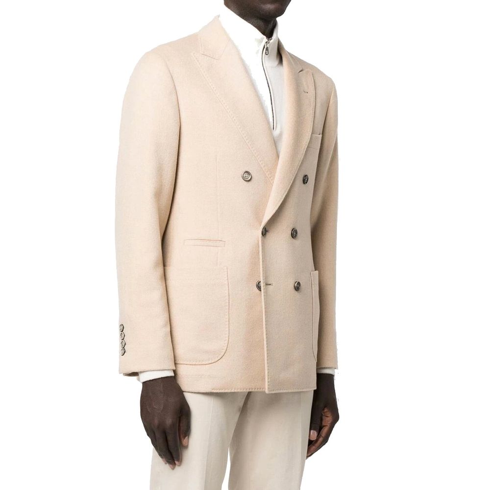 Brunello Cucinelli Beige Wool Men's Blazer