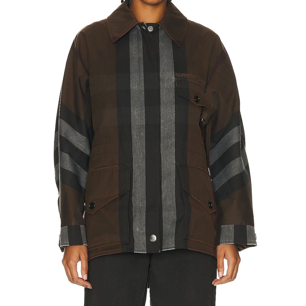 Burberry Brown Cotton Women's Parka