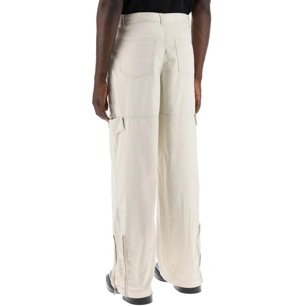 Acne Studios Beige Polyester Cargo Men's Pants