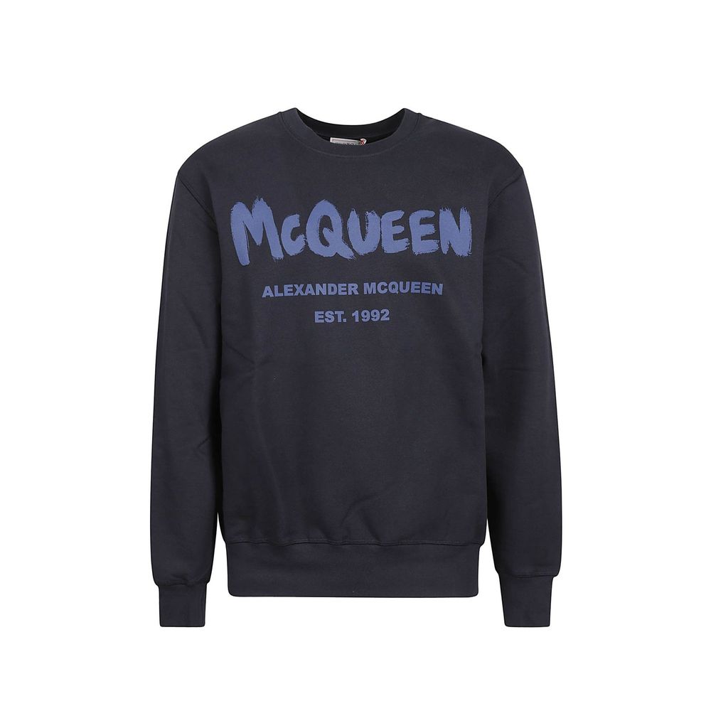Alexander McQueen Blue Cotton Men's Sweatshirt