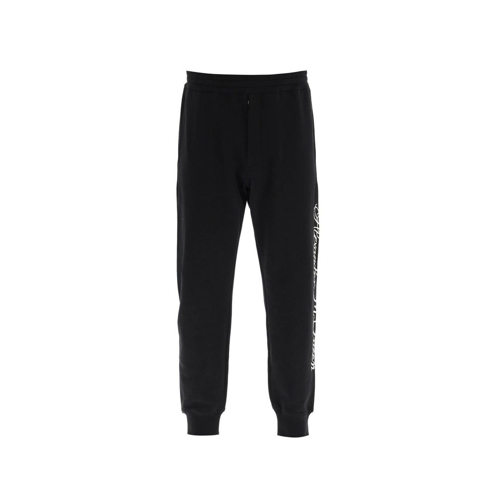 Alexander McQueen Black Cotton Joggers (Workout Men's Pants)