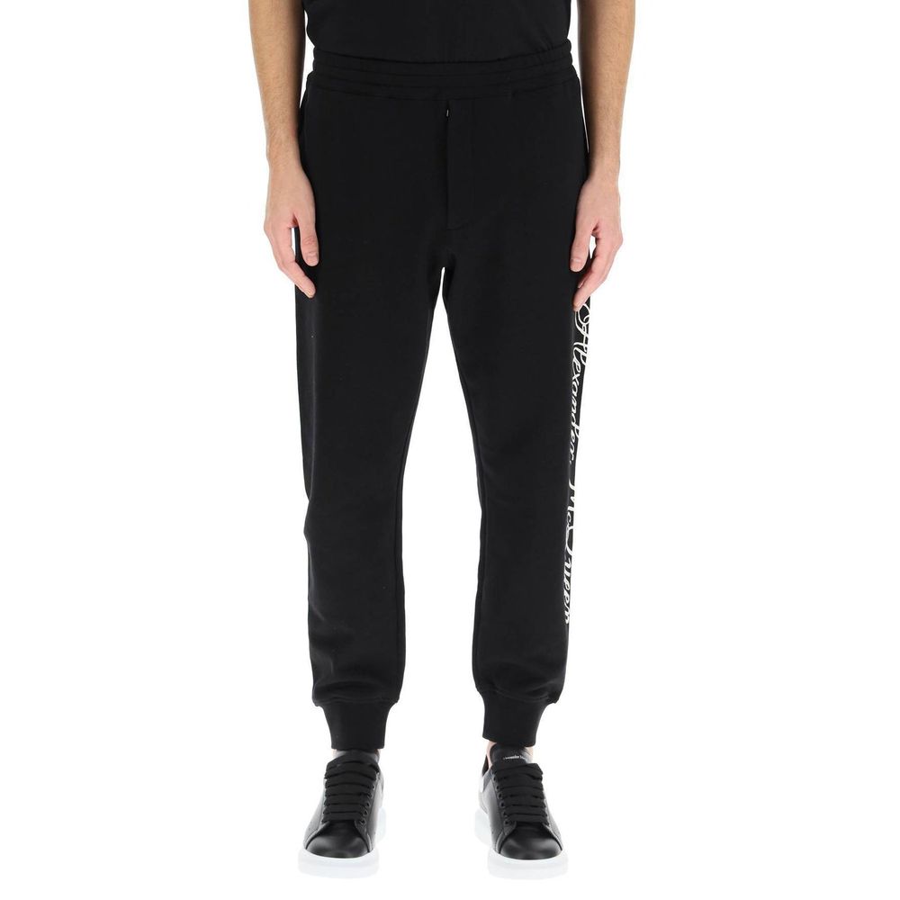 Alexander McQueen Black Cotton Joggers (Workout Men's Pants)