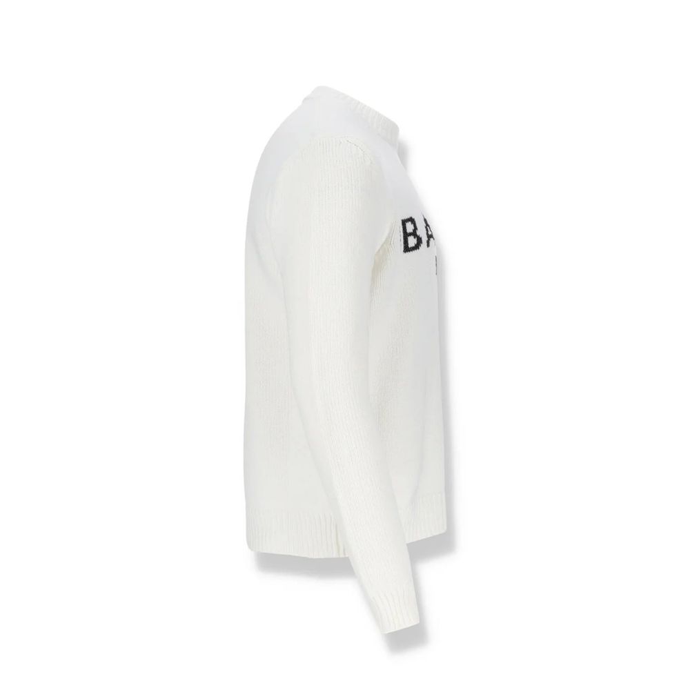Balmain White Cotton Men's Sweatshirt