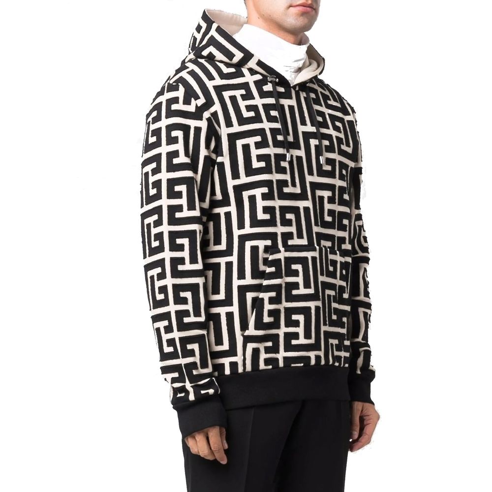 Balmain Beige Cotton Men's Sweatshirt