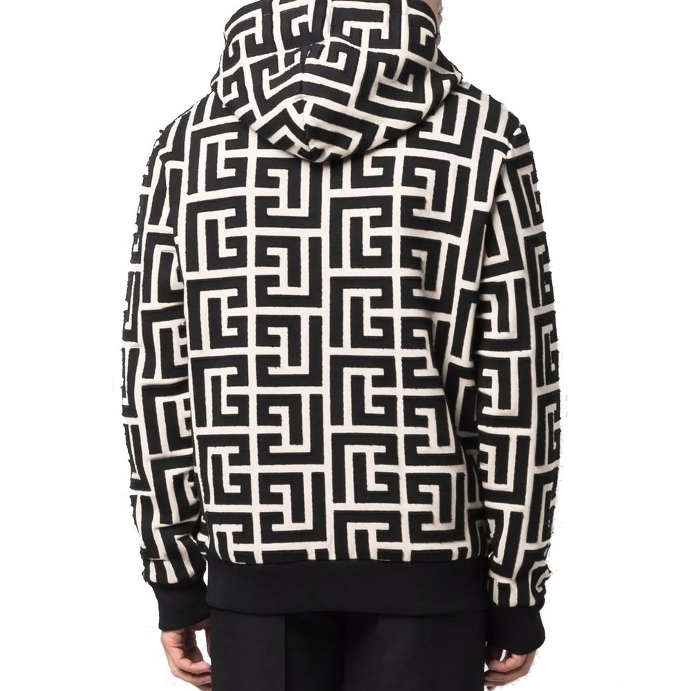 Balmain Beige Cotton Men's Sweatshirt