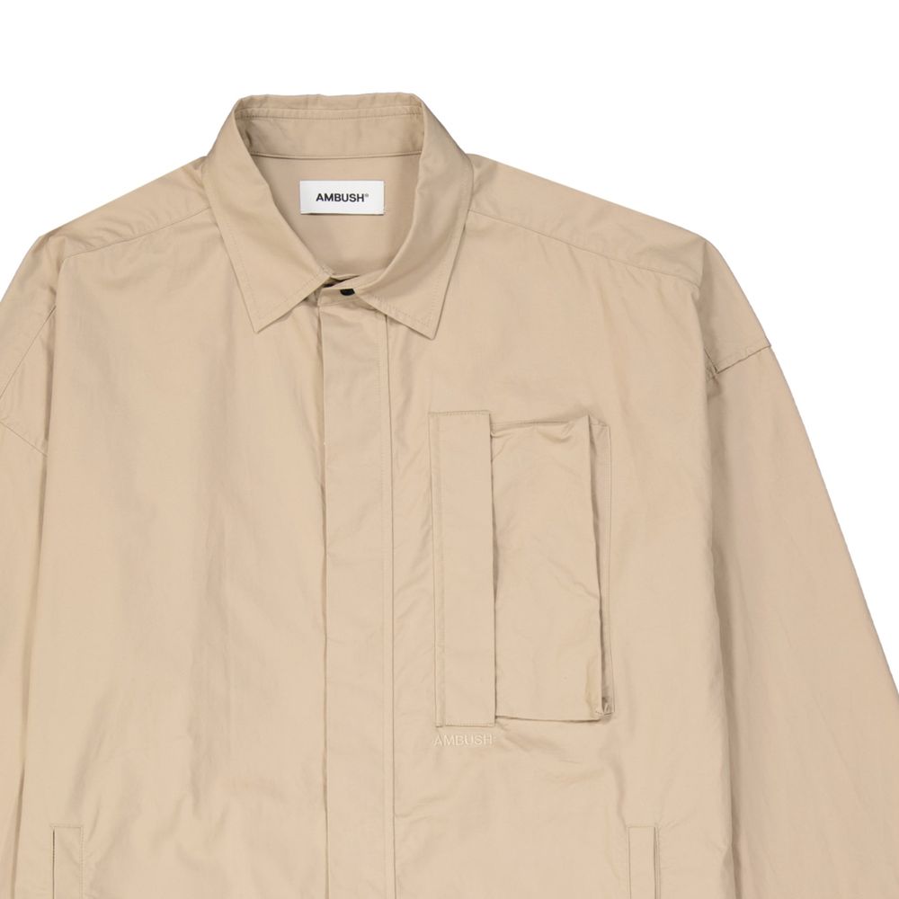 Ambush Beige Cotton Full-Length Men's Jacket