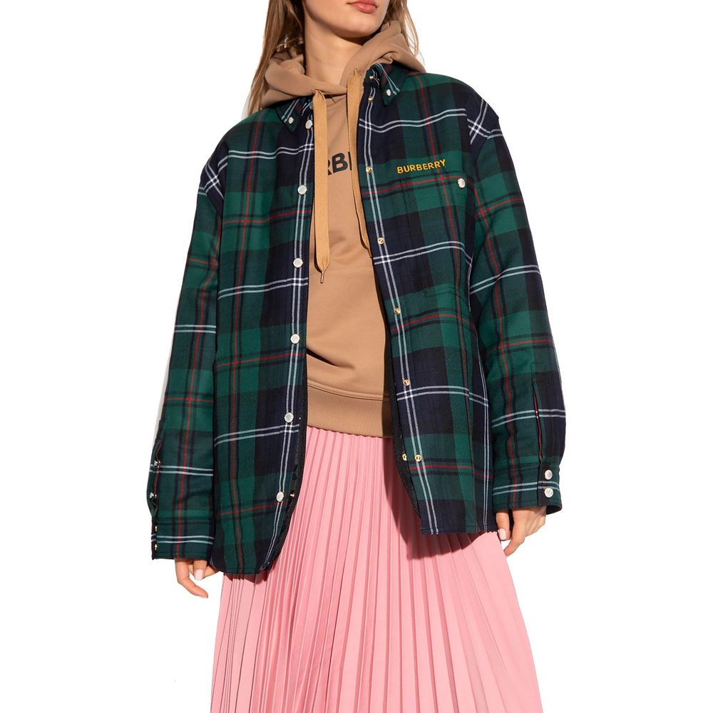 Burberry Bicolor Wool Biker Women's Jacket
