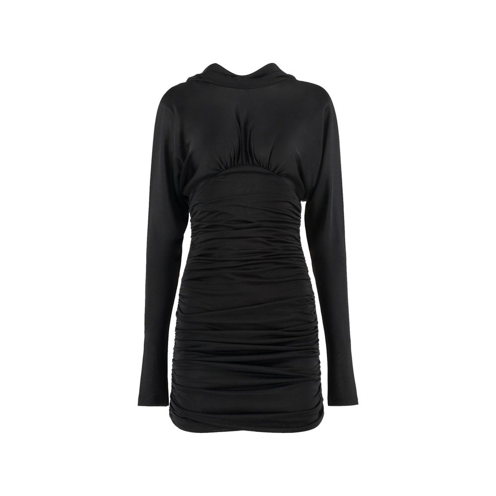 Saint Laurent Black Viscose Cocktail Women's Dress