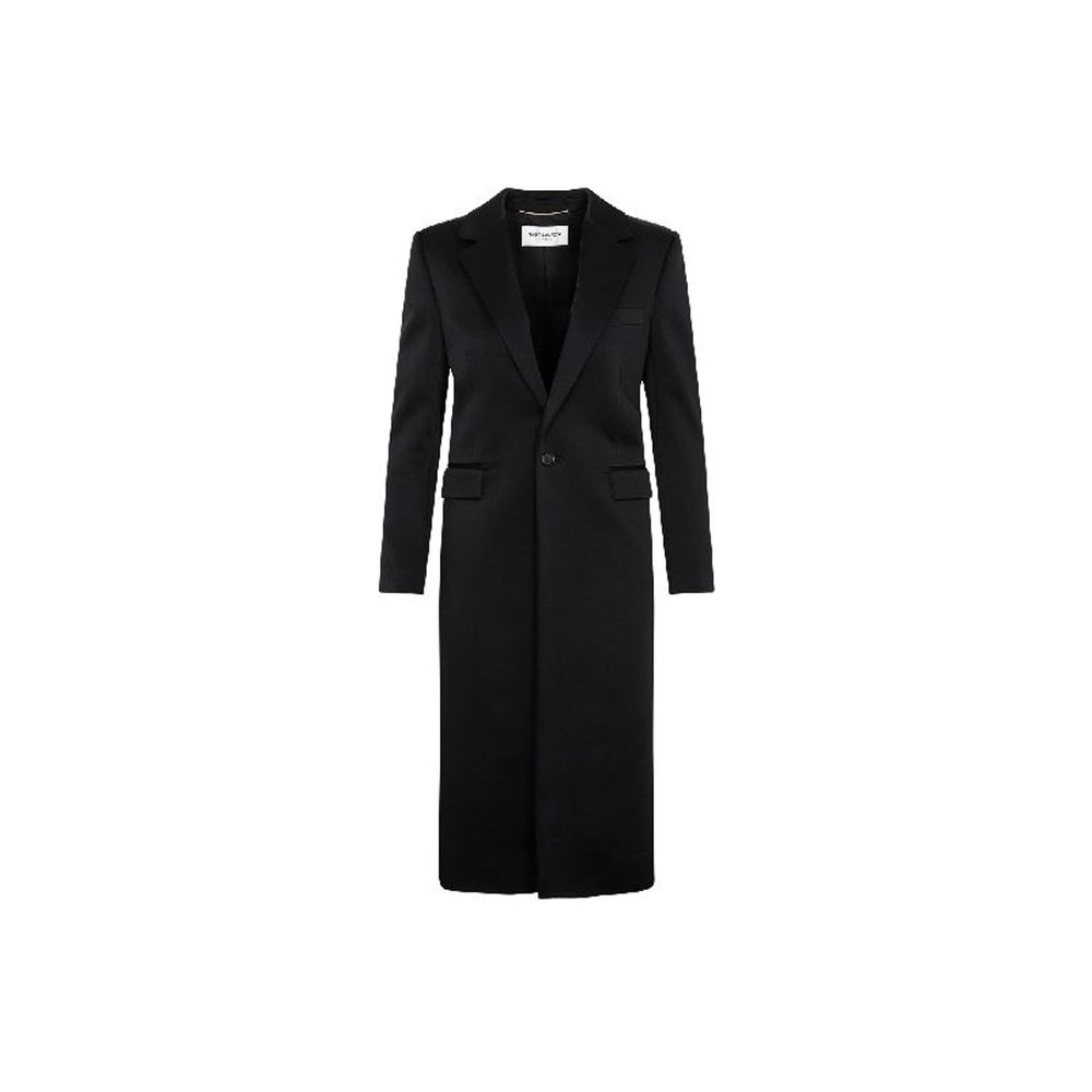 Saint Laurent Black Acetate Women's Coat