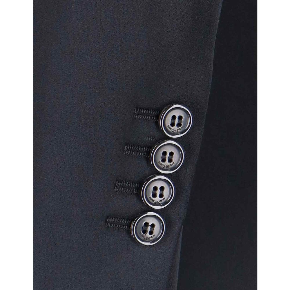 Saint Laurent Black Acetate Women's Coat