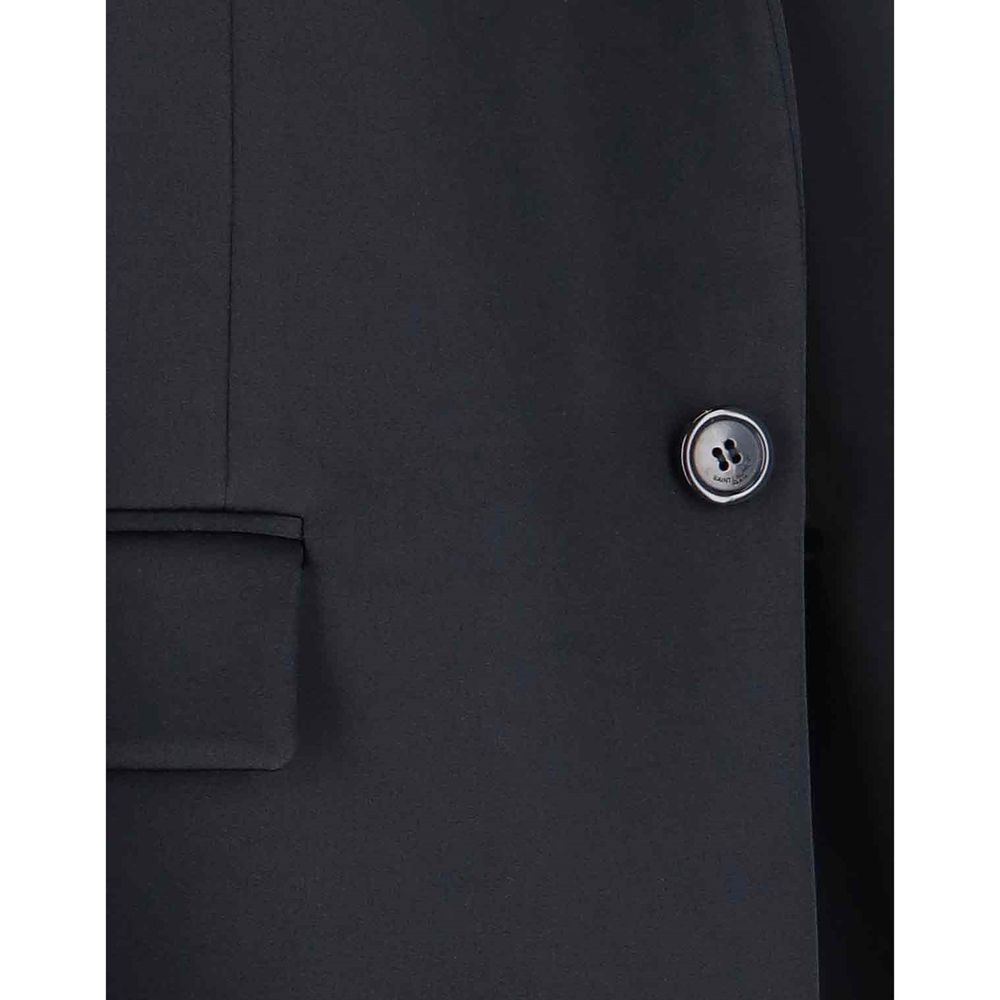 Saint Laurent Black Acetate Women's Coat