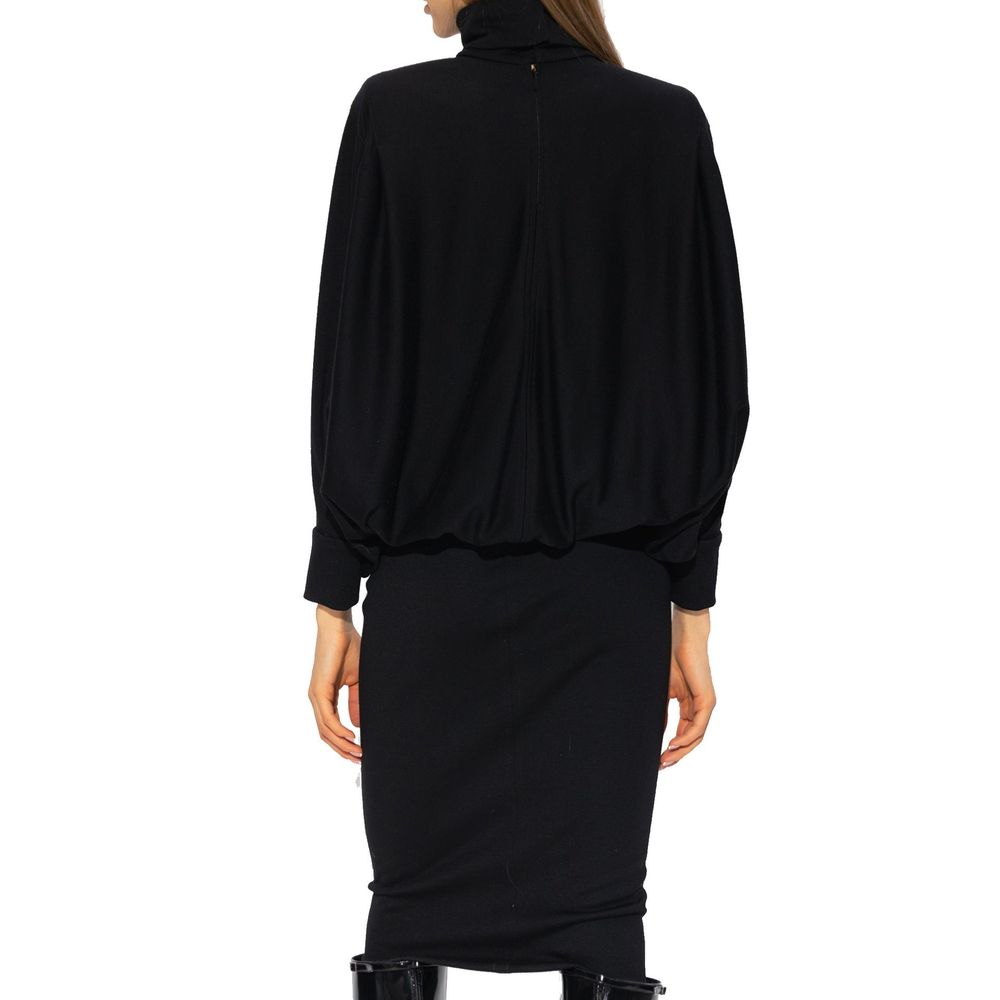 Saint Laurent Black Wool Casual Women's Dress