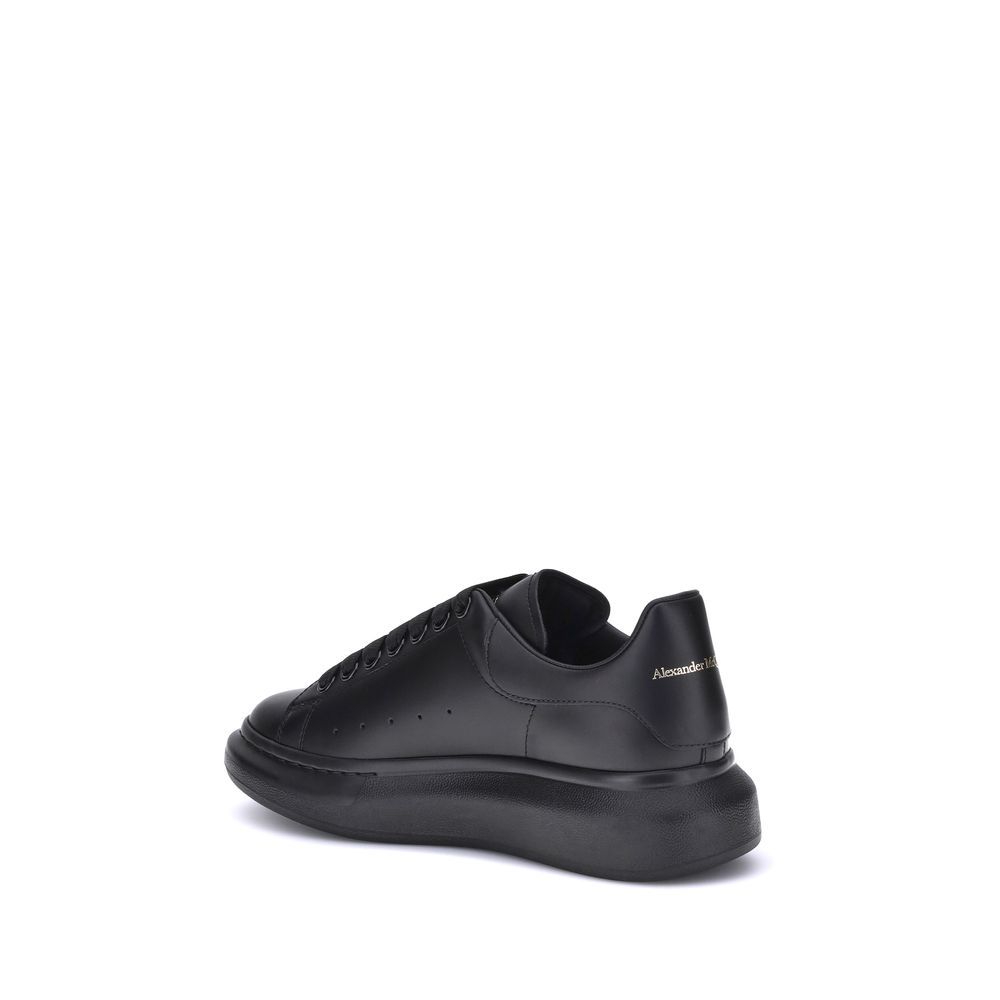 Alexander McQueen Black Calf Leather Bos Taurus Platform Men's Sneakers