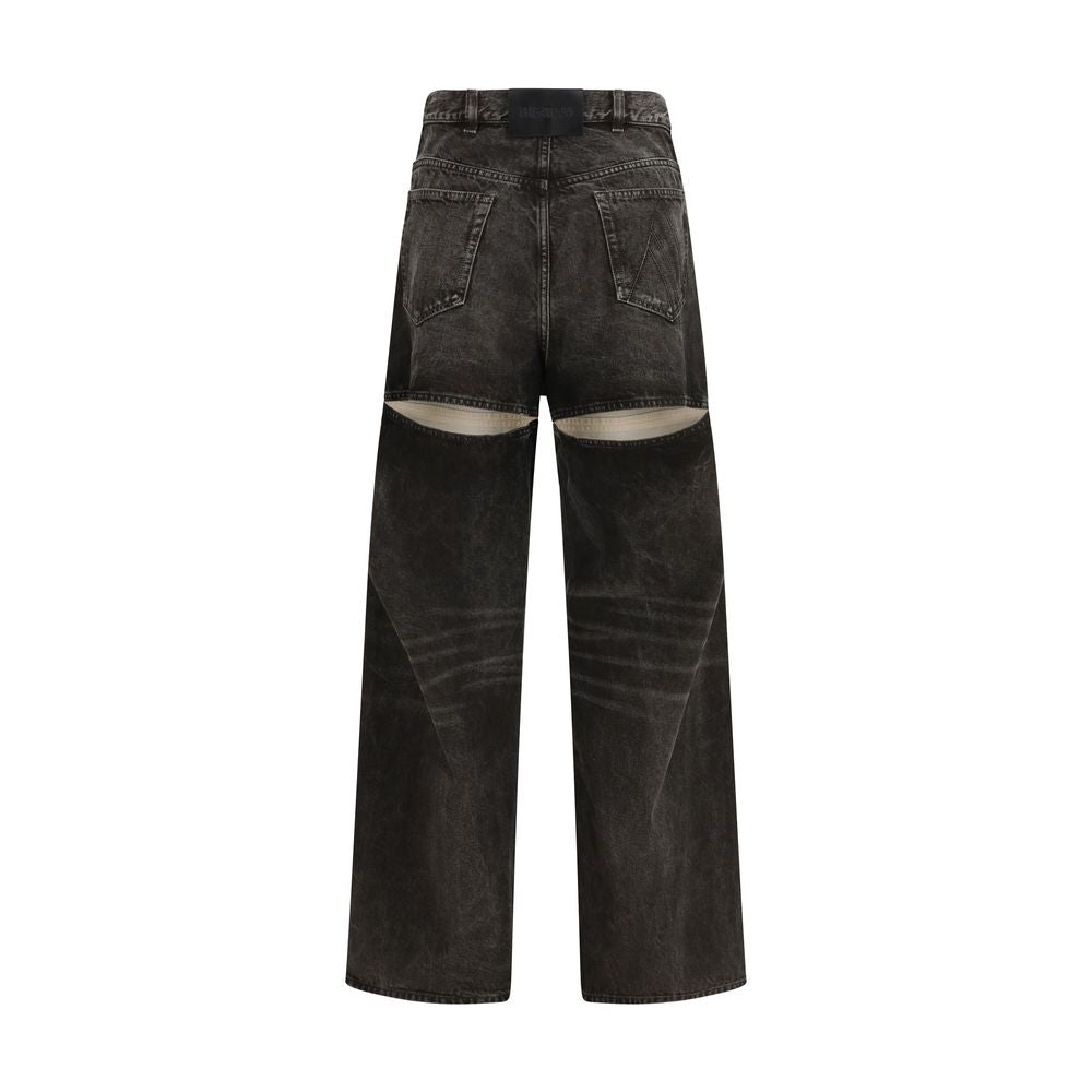 The Attico Black Cotton High-Waisted Women's Jean